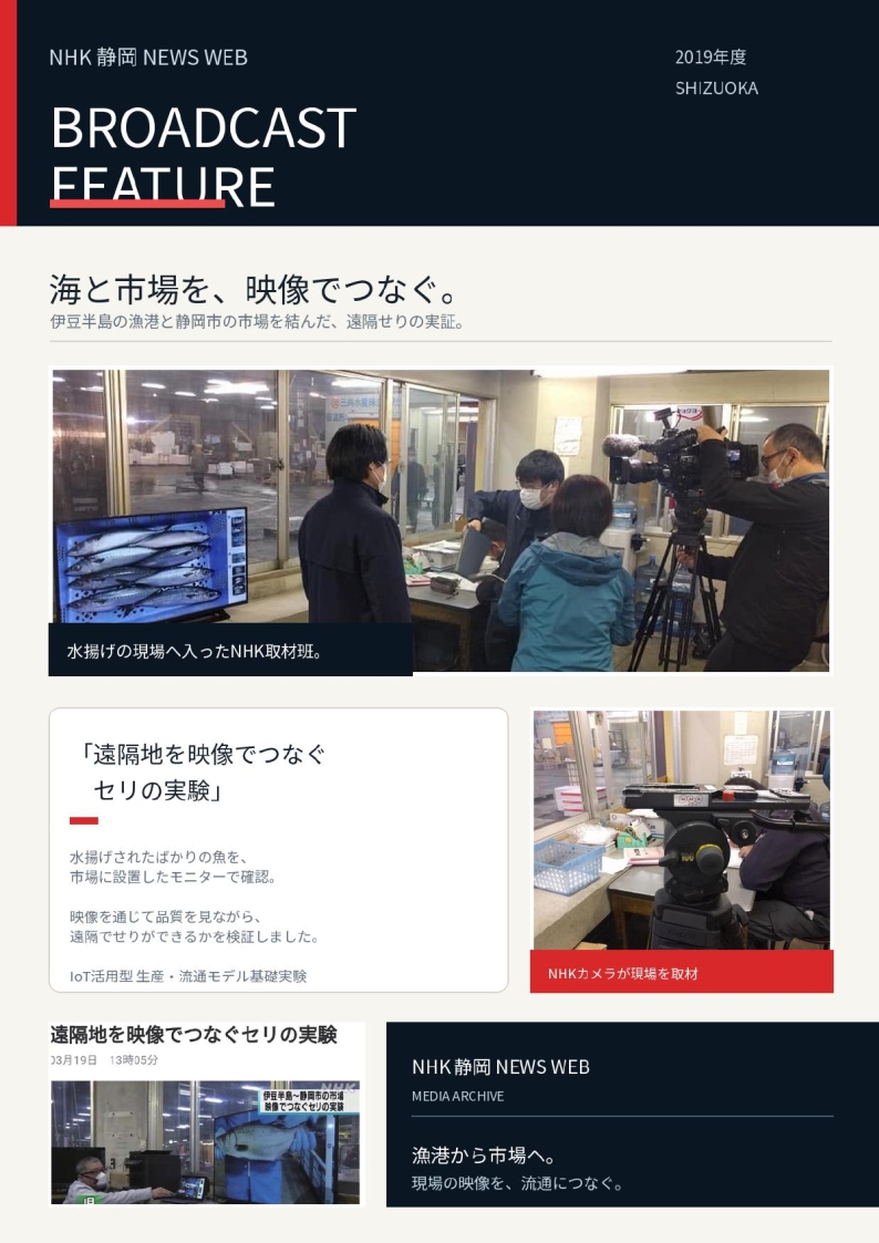 NHK静岡 遠隔地を映像でつなぐセリの実験